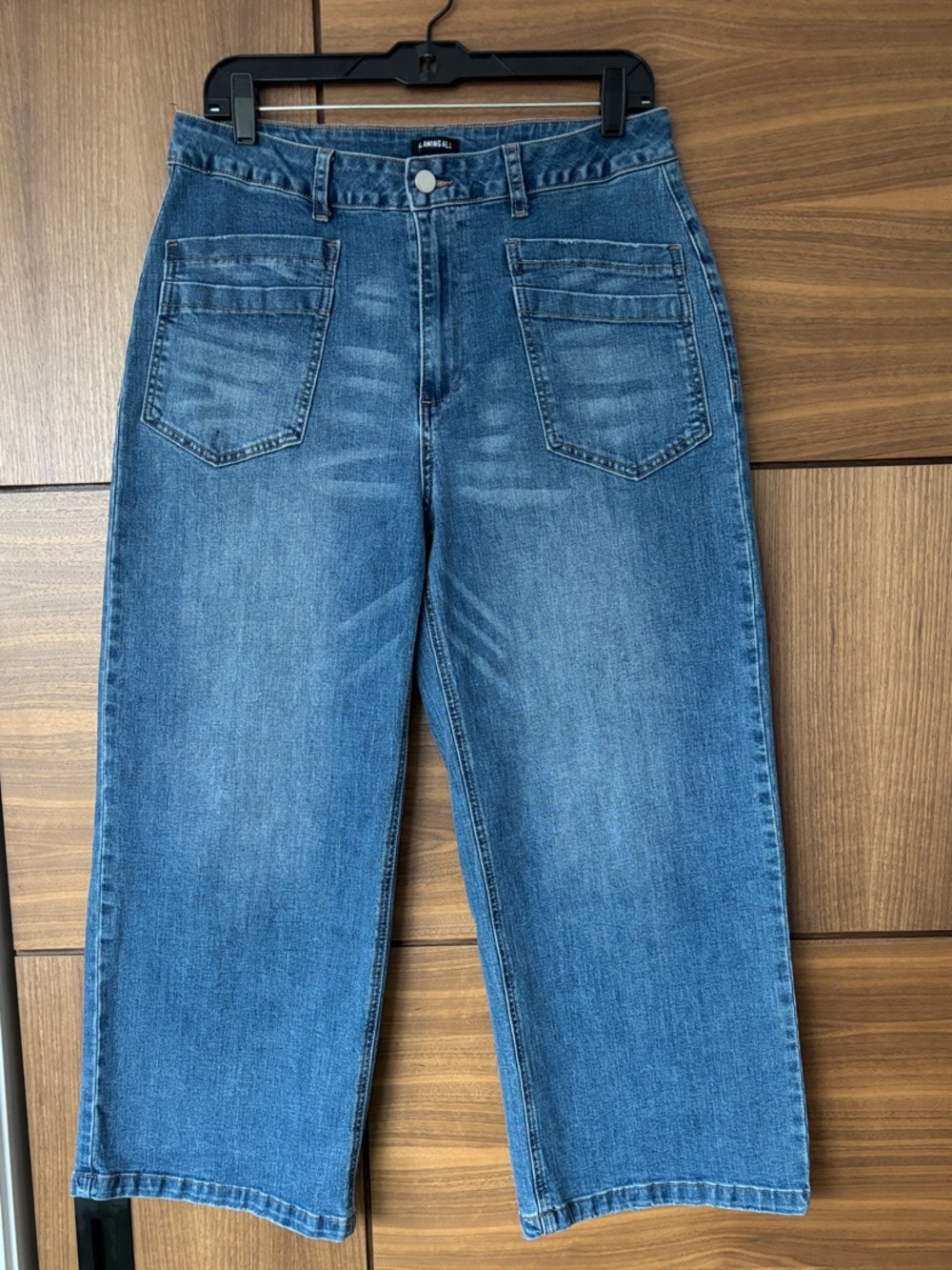 Flamingals Women’s Blue Denim Wide-Leg Jeans